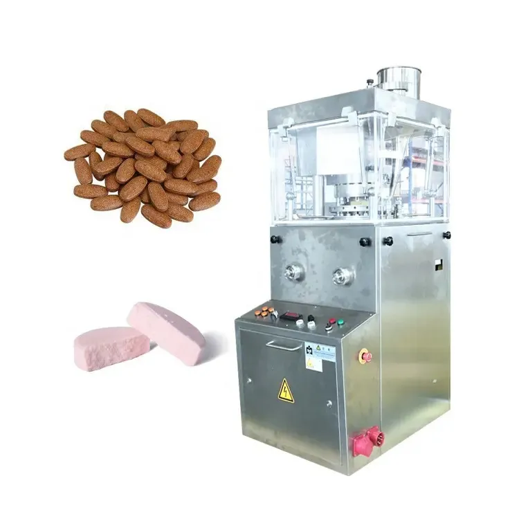 Single Automatic Pill Rotary Tablet Press Machine Candy 3.0Kw For Small ...