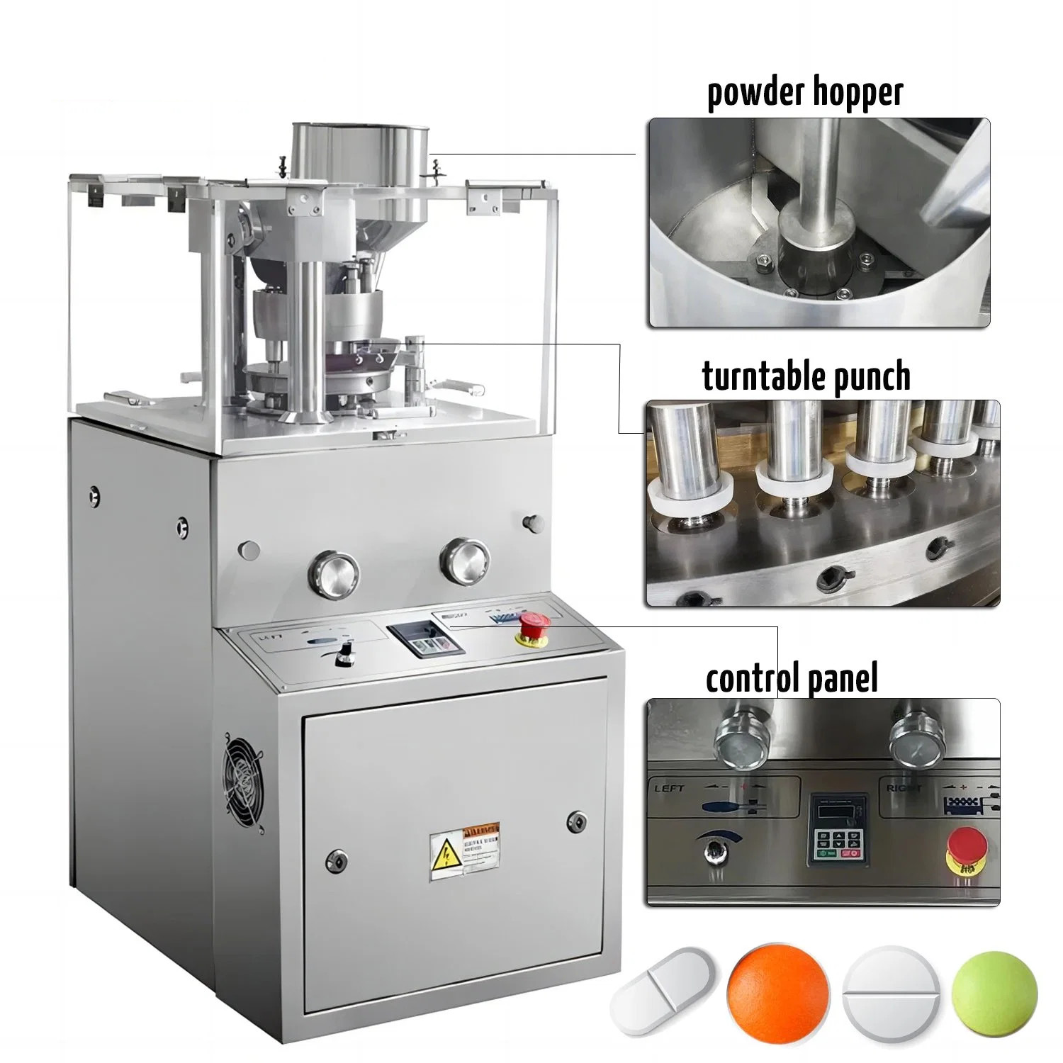 1850kg CE Tablet Compacting Machine 50Hz Max Thickness 7mm