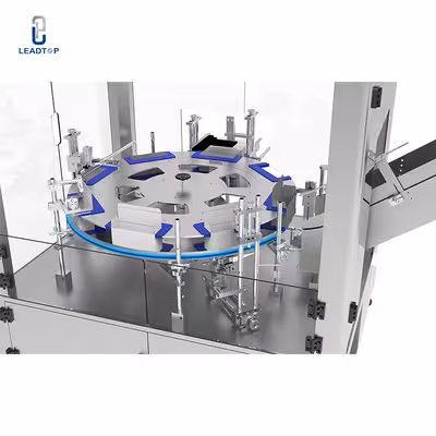 8-Station Vertical Cartoning Machine With Single-Level Turntable 30 BPM ...